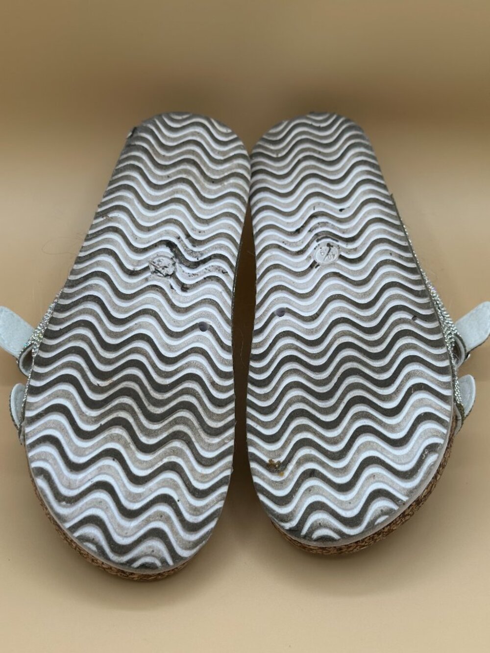 Nicole Miller Silver Rhinestone Slide Sandals Women’s Size 40 / 9 - Picture 5 of 5